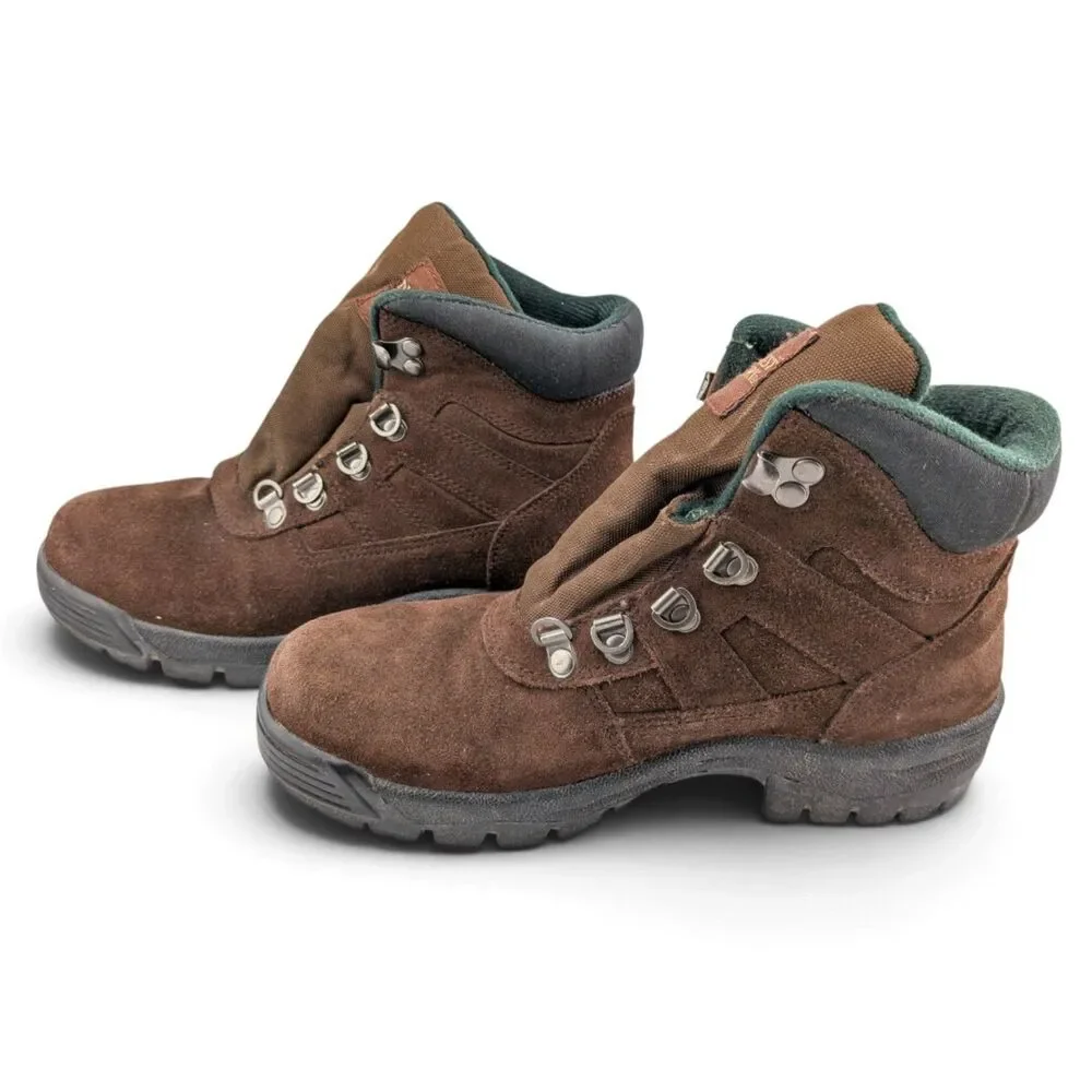 Northwest Territory Mens 7 Brown Leather Suede Hiking Boots Slip Resistant